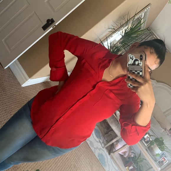 Express Red Blouse - Picture 3 of 3